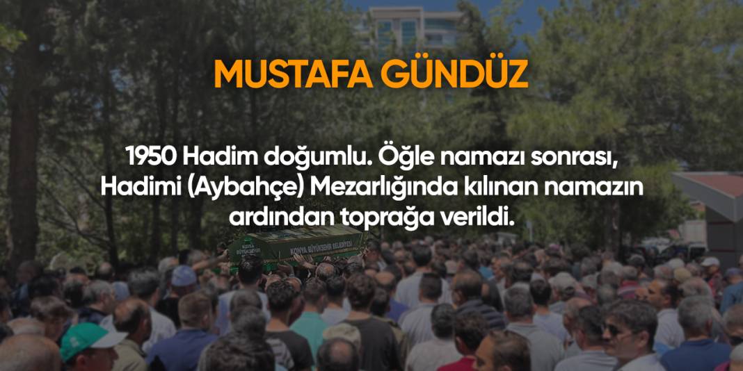 Konya'da bugün vefat edenler | 4 Kasım 2025 3